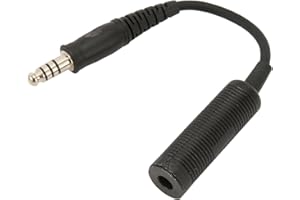 TOSUNY Adaptateur de Câblage Militaire vers Civil U174 pour Sordin pour Casques Tactiques TCI TAC Sky Z et Autres Casques vers Une Radio Civile ou Un Téléphone Portable, Adaptateur de