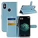 Produktbild DAYNEW für XiaoMi Mi A2(Mi 6X) Hülle,[Eingebauter Magnet] [Ultra Slim] [Card Slot] Tasche Leder Flip Brieftasche Etui Schutzhülle für XiaoMi Mi A2(Mi 6X)-Blau