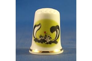BIRCHCROFT CHINA Birchcroft Porcelain China Collectable Thimble - Pepe Le Pew