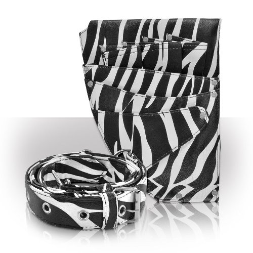 Roo Beauty Hairdressing Pouch, Scissor Holster, Hair Kit Accessories in Slice Zebra