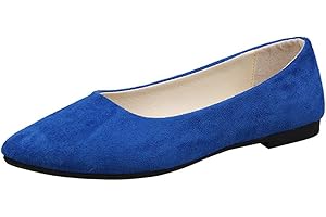 ticticlily Damen Ballerina Bequeme Slip Ons Weite Flach Schuhe für Frau Klassische Weiche Schuhe Ballerinas