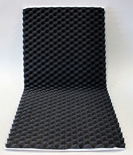Hama Schallschutzisolierung Matte für Auto, PC oder Subwoofer Boxen (dämmender Noppenschaum, selbstklebende Schalldämmung, 50 x 100 cm, Dicke 9 mm – 24 mm) schwarz - 2