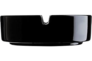 LUMINARC Arc 12643 Posacenere in Vetro Impilabile, 10.7 cm, Nero, 11x11x4 cm