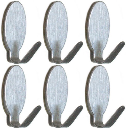 6 Handtuchhalter oval Edelstahl Wandhaken Klebehaken Haken Handtuchhaken Bad Küche