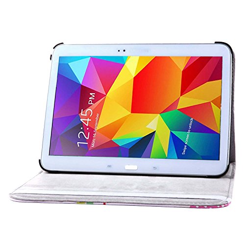 tinxi® PU Kunst leder Tasche für Samsung Galaxy Tab 4 10.1 10,1 zoll (25,65cm) PU Kunst leder Tasche Leder PC Tablet Schutzhülle Hülle Etui Flipcase Cover Case Eulen Familie Uhu Kauz Owl - 3
