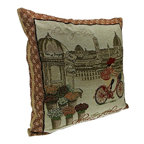 Greenery Kissenhülle Kissenbezug aus Baumwolle und Polyester Sitzkissen Rückkissen Pillow Case Cover Sofa Zier Deko Kissen Bezug Hülle (45cm x 45cm) - 6