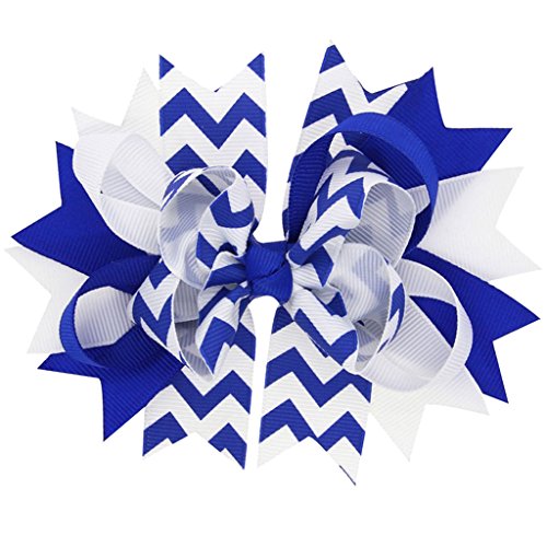 New Fashion Bow-knot with Wave Alligator Clip Cute Girl Hairpin Multicolor - Royal Blue, 15,5 * 8 * 2cm