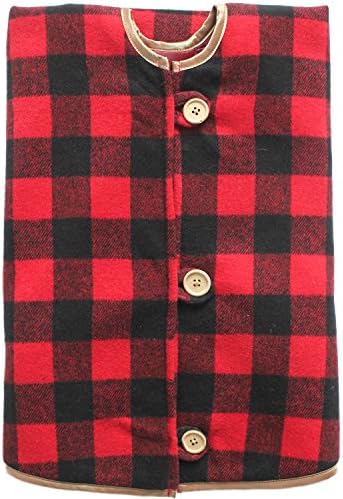 Gireshome 50" Buffalo Check Plaid,Smaller Checked Fabric Christmas Tree Skirt XMAS Tree Decoration Merry Christmas Supplies Christmas Decoration