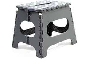 Taburete Plegable Multiusos Avalon en PVC Resistente - Escalera de 1 Peldaño para Uso en Cocina - 27 x 33 x 26,5 cm