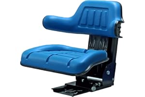 KLARA SEATS Schleppersitz Traktorsitz Universalsitz Trecker Sitz Oldtimer gefedert KS 44/2V PVC Blau kompatibel mit New Holland Ford neigungsverstellbar mit Stossdämpfer und Zugfedern