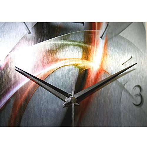 Kreative Feder Abstrakt Designer Funk Wanduhr Funkuhr modernes Design * Made in Germany* WAG246F - 3