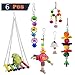 Produktbild Papagei vogel spielzeug glocke schaukel vogelkäfig anhänger bunte brücke pet 6 stück kombination anzug