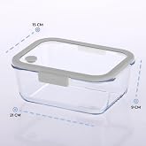 Neoflam Fika Glace Vakumlu Cam Saklama Kabı 1900ML Gri