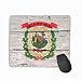Produktbild Standard Size Rectangle Non-Slip Rubber Mousepad 11.81 X 9.84 Inch Flag usa State West Virginia Wooden Background West Virginia State Flag Old Timber