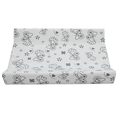 Preisvergleich Produktbild Wickelbrett Silver Butterfly / First Baby Safety / Wickeltischauflage für baby / Wickelplatte mit wickelauflage und Holz brett für Betten 140*70 und 120*60 cm / 80 x 47 x 9,5 cm
