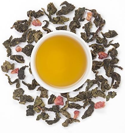 Raspberry Oolong Tea 3 oz, By Higher Tea (40 Cups) Certified Organic Premium Loose Leaf Tea