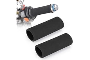FICTORY Poignées en Mousse Confort pour Moto, Poignées de Moto antidérapantes et Anti Vibrations, 2pcs Couverture de poignée de Guidon en Mousse Souple Anti-dérapante pour diamètre de Guidon 3.17-3.68cm