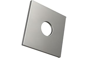 KEPLE M12 Arandelas de placa cuadrada, arandela rectangular con orificio redondo, arandela de alta resistencia galvanizada chapada en zinc para pernos/tuercas de 12 mm DIN436 (paquete de 5)