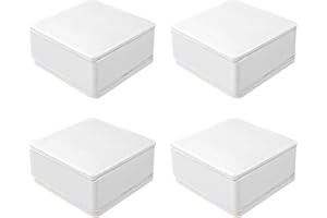 SyiXute Pack of 4 Carbon Steel Table Risers, 3 cm High Self-Adhesive Furniture Risers, Square for Sofa, Couch, Table, Cabinet, Bed, Desk Raiser