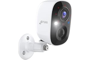 CPVAN Security Camera Outdoor Wireless, 2K UHD Night Vision Camera with AI Recognition, PIR Motion Detection, Siren Alarm, Rechargeable, Spotlight, 2-Way Audio, Waterproof, SD/Cloud Storage