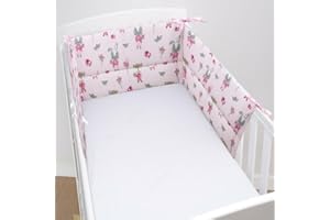Babysafe Paracolpi Lettino e Culla Neonato 100% Cotone Paracolpi Lettino 3 Lati 180x30 cm Air Mesh Il Paracolpi Culla Morbido e Consistente Garantisce al Bambino un Ambiente Sicuro per la Nanna|F9