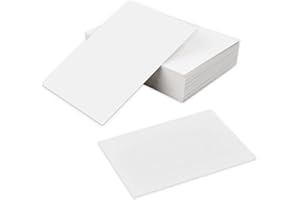 AZONELIFE 100 Hojas Tarjetas Blancas A6, Papel de Cartulina Lisa de 250 g/m², Postales en Blanco para Escribir