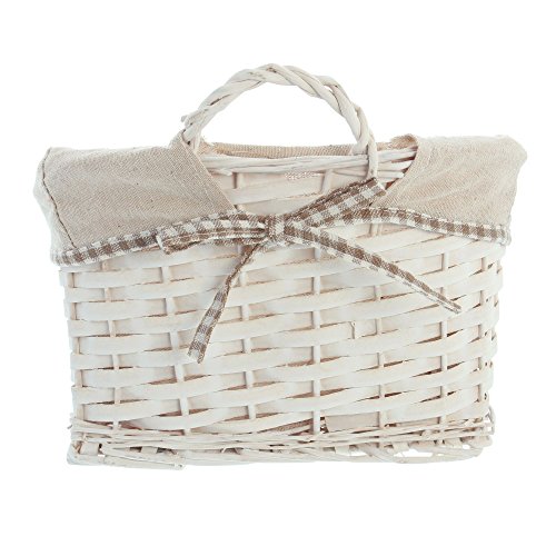 Wandkorb „Karoherz“ in beige - 4