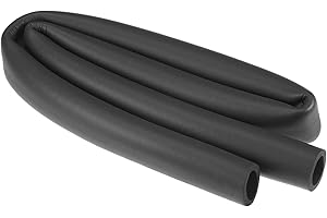 QUARKZMAN Schaumstoff Griff Schlauch Flexibel Rutschfest 25mm x 35mm 1m für Möbel und Industrie und Elektronische Geräte Schwarz