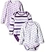 Twins Baby Girls Body M, Langarm - 3er-Pack Bodysuit, Multicoloured (Lavendula 153620), 6-9 Months (Herstellergröße: 74)