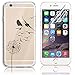 Produktbild iPhone 6S Silikon Hülle,iPhone 6 Hülle,Sunroyal TPU Case Schutzhülle Silikon Crystal Kirstall Clear Case Durchsichtig,Elegant Schwarz Löwenzahn Vogel Malerei Muster Transparent Weichem Silikon Schutzhülle Handy Gürtel Tasche Schutzhülle Hülle Case Cover Fall-Abdeckung Etui TPU Bumper Kratzfeste Scratch-Resistant Schale für iPhone 6S/6 (4.7 Zoll) + 1 x Frei Displayschutzfolie
