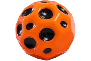 SALPPLEA Packung mit 1 Mondbällen, Hochsprung-Gummiball, Weltraumball, Mondball, High-Bounce-Lochball,Space Ball Moon Ball, Mini Bouncing Ball Toy.（orange）