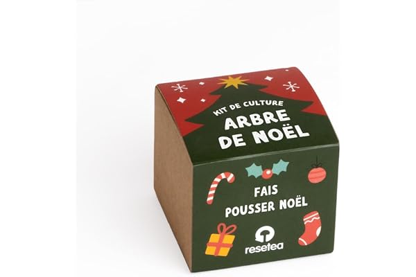 Kit Arbre de Noël | Faites Pousser Votre Propre Sapin à la Maison | Cadeau Magique, Naturel et Inoubliable | Idée Originale et Pleine de Sens pour Noël | Resetea