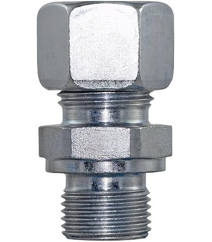 Flowfit Hydraulik-Adapter BSP-Stecker X BSP-Stecker – 2,5 Cm, Mit Kontermutter, Aus Stahl