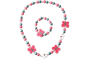 TENDYCOCO Kleine Mädchen Einhorn Perlen Schmuck Sets Kinder Perlen Halskette Armband