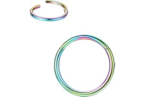 YEBOCIYO Piercing Naso Acciaio Chirurgico Septum Piercing Helix Piercing Trago Piercing Conch Piercing Oro Argento Oro-rosa Nero Piercing Ombelico Labbro Sopracciglio Daith 20G/18G/16G/14G