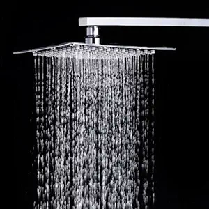 Oleanna O-8x8shower Square Stainless Steel Ultra Slim Overhead Shower (Silver, Chrome Finish)