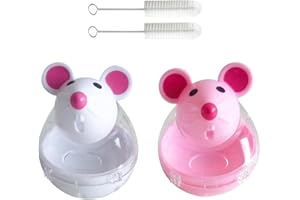 Grehge eeding Toys With 2 Pieces Cleaning Brushes, Cat Food Ball Dispenser, Cat Treat Toys, Cat Feeder For Interactive, Training Iq