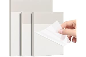 Notas adhesivas transparentes, Gelanty 150 hojas transparentes juego de 3 tamaños, resistentes al agua, notas autoadhesivas para oficina y estudiantes