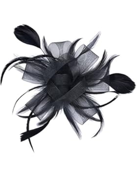Kapmore Feather Fascinator Haar Clip Braut Headpiece Hochzeit Kopfbedeckungen für Frauen