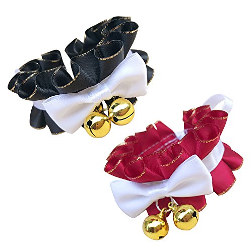 Preisvergleich Produktbild Welpenhalsband Für Katzen Kleine Hunde Personalisierte Weihnachts Haustier Hund Kette Einstellbares Bowtie (Satz Von 2)