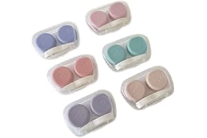 TSLRSA 6 Pcs custodia per lenti a contatto da viaggio portatile, Custodia per lenti a contatto, custodia per lenti a contatto mini con tappi L e R, pinzette, ben sigillata, adatta per viaggi