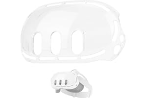 FUKAISU Osłona Obiektywu do Meta Quest 3, Przezroczysta Twarda Powłoka Ochronna ABS Odporna na Zarysowania i Uderzenia Ochrona Kamery Zestawu VR