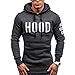 Produktbild Herren Hoodie Xinan Männer Slim Hoodie Warmer Pullover Sweatshirt mit Kapuze Outwear Tops (XXXXXL, Dunkelgrau)
