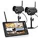 Produktbild Mountainone TFT-Digital-Überwachungskamera-Set, 17,8 cm, 2,4 G, drahtlos, Audio-/Video-Funktion, Babyfon, 4-Kanal-DVR-System, mit Infrarot-Nacht-Licht, zwei Kameras