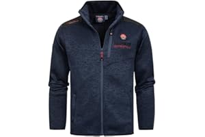 Geographical Norway Tavid Men - Men's Warm Mid Thick Fleece Zip - Men's Autumn Winter Spring Warm Jacket - Long Sleeve Sweater Soft Comfort Outdoor -