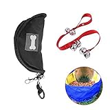 CONTENIDO DEL PAQUETE - Recibirás un cuenco plegable para mascotas y un timbre negro para mascotas. El tamaño del recipiente plegable para perros es de 19 cm / 7,5 pulgadas (diámetro) x 9,5 cm / 3,9 pulgadas (profundidad). Cuenco de gran capacidad para perros de todos los tamaños. El timbre para mascotas te ayuda a entrenar a tu perro.