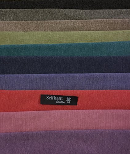 Bündchenstoff Starterset Mix-Paket – MELIERT – 10 Farben (Paket M) - 2
