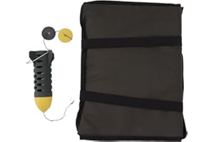 FOCKETY Carp Fishing Unhooking Mat, 31.5 X 13.8in Portable Foldable Fishing Unhooking Mat with Bait Cage, 3 Fold Design Fishing Landing Mat Carp Fishing Accessories for Fathers, Friends