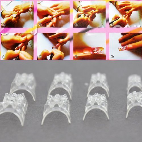 60pcs Acrylic French Nail Form Tips for acrylic nail art tips design decoration Mosaic