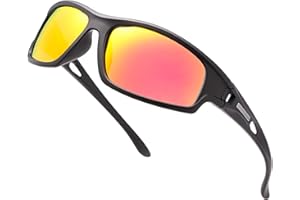 YIMI LJIMI Gafas de sol polarizadas Gafas deportivas 100% protección UV400 CAT 3 CE para hombres y mujeres ciclismo pesca MTB running conducción golf bicicleta deportes al aire libre súper ligero montura